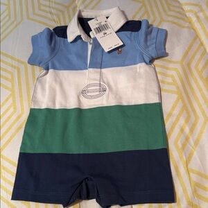 Ralph Lauren Kids Polo Shirt - Navy, Light Blue, White, Green